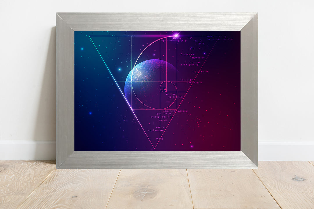 'Fibonacci' Wandbild im Rahmen - ENKI Institut