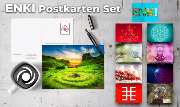 Postkarten-Set mit 10 Grußkarten - ENKI Institut