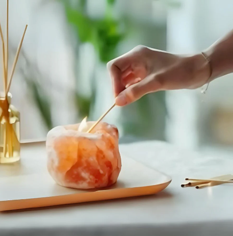 Himalaya Teelicht Salz- Lampe (bis 750g)