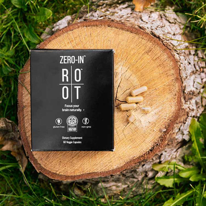 ROOT Zero-In: Natürliche Energie & Fokus in Kapselform. Hochwertige Pflanzenextrakte für mentale Leistung und nachhaltige Konzentration. Jetzt entdecken!