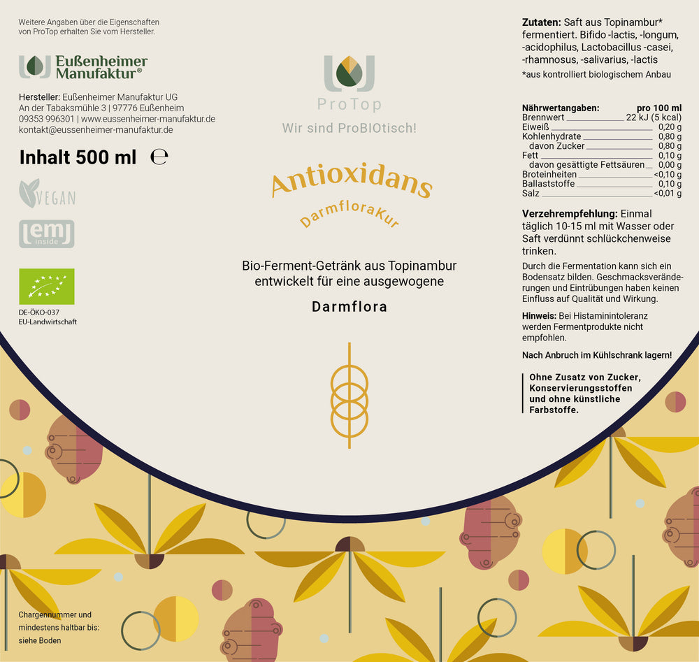 Antioxidans - Darmflora, ProTop, BIO (500 ml) - ENKI Institut
