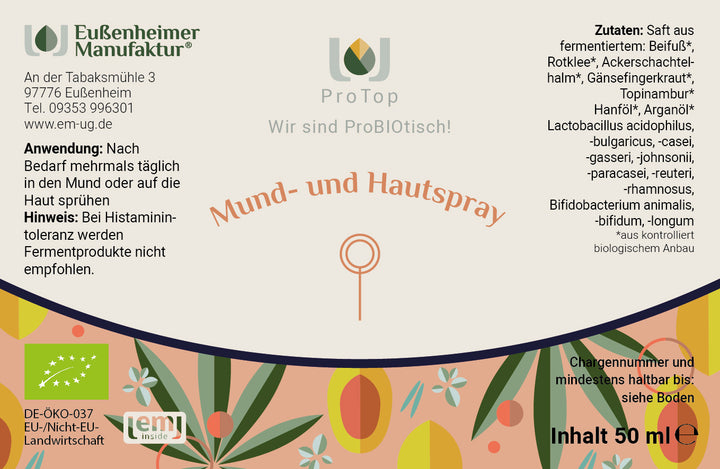 Mund- und Hautspray, ProTop, BIO (50 ml) - ENKI Institut